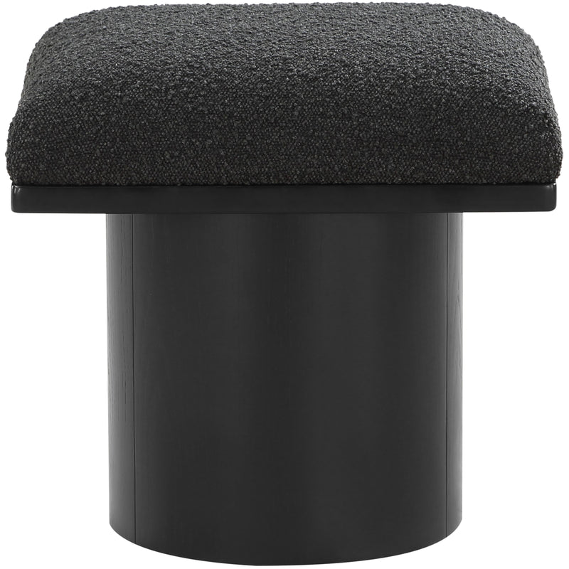 Meridian Pavilion Black Boucle Fabric Bench/Stool IMAGE 3