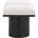 Meridian Pavilion Cream Boucle Fabric Bench IMAGE 4