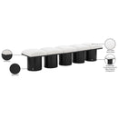 Meridian Pavilion Cream Boucle Fabric Bench IMAGE 6