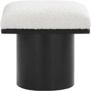 Meridian Pavilion Cream Boucle Fabric Bench/Stool IMAGE 3