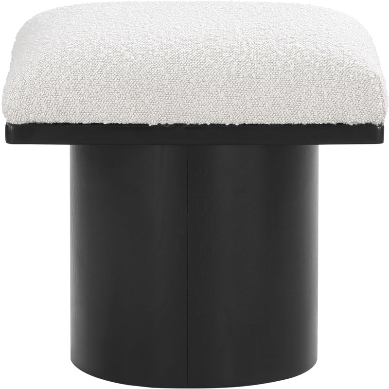Meridian Pavilion Cream Boucle Fabric Bench/Stool IMAGE 3