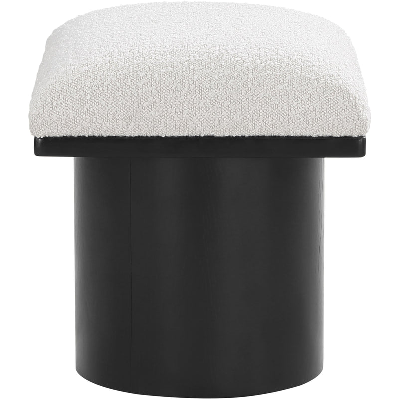 Meridian Pavilion Cream Boucle Fabric Bench/Stool IMAGE 4