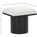 Meridian Pavilion Cream Boucle Fabric Bench/Stool IMAGE 8