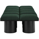 Meridian Pavilion Green Boucle Fabric Bench IMAGE 4