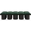 Meridian Pavilion Green Boucle Fabric Bench IMAGE 3