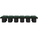 Meridian Pavilion Green Boucle Fabric Bench IMAGE 3