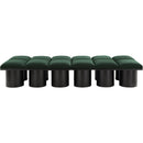 Meridian Pavilion Green Boucle Fabric Bench IMAGE 3