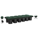 Meridian Pavilion Green Boucle Fabric Bench IMAGE 7