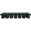 Meridian Pavilion Green Boucle Fabric Bench IMAGE 3