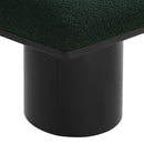 Meridian Pavilion Green Boucle Fabric Bench IMAGE 6