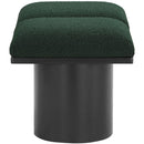 Meridian Pavilion Green Boucle Fabric Bench IMAGE 5