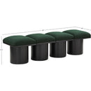 Meridian Pavilion Green Boucle Fabric Bench IMAGE 7