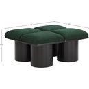 Meridian Pavilion Green Boucle Fabric Bench IMAGE 7