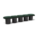 Meridian Pavilion Green Boucle Fabric Bench IMAGE 1