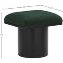 Meridian Pavilion Green Boucle Fabric Bench/Stool IMAGE 8