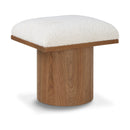 Meridian Pavilion Cream Boucle Fabric Bench/Stool IMAGE 1