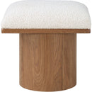 Meridian Pavilion Cream Boucle Fabric Bench/Stool IMAGE 3