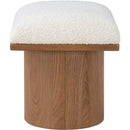 Meridian Pavilion Cream Boucle Fabric Bench/Stool IMAGE 4