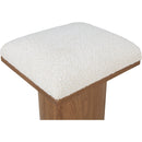 Meridian Pavilion Cream Boucle Fabric Bench/Stool IMAGE 5