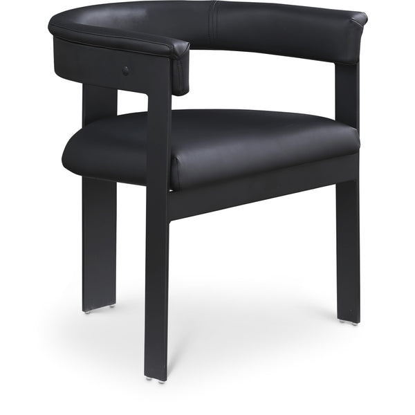 Meridian Romeo Black Vegan Leather Dining Chair IMAGE 1