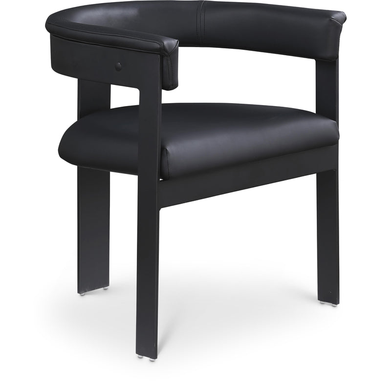 Meridian Romeo Black Vegan Leather Dining Chair IMAGE 1