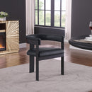 Meridian Romeo Black Vegan Leather Dining Chair IMAGE 2