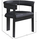 Meridian Romeo Black Vegan Leather Dining Chair IMAGE 8