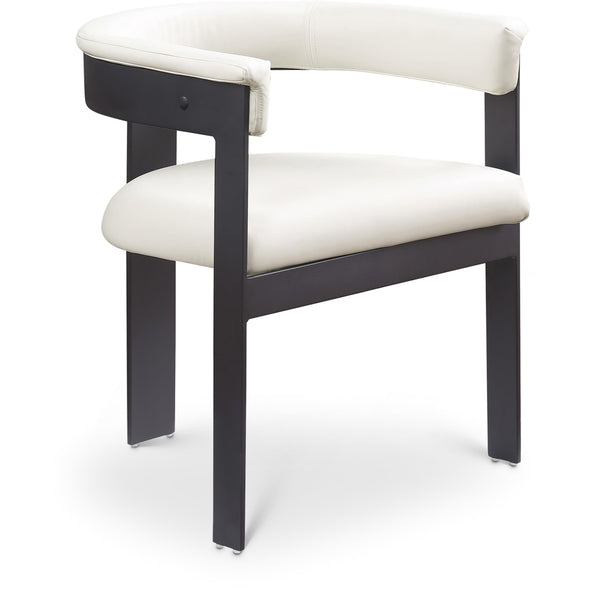 Meridian Romeo Cream Vegan Leather Dining Chair IMAGE 1