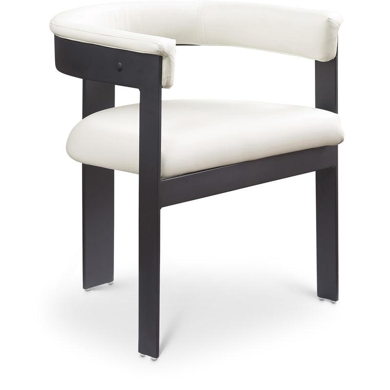 Meridian Romeo Cream Vegan Leather Dining Chair IMAGE 1