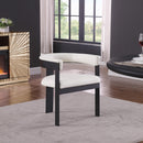 Meridian Romeo Cream Vegan Leather Dining Chair IMAGE 2