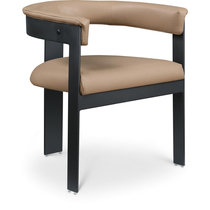 Meridian Romeo Tan Vegan Leather Dining Chair IMAGE 1