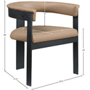 Meridian Romeo Tan Vegan Leather Dining Chair IMAGE 8