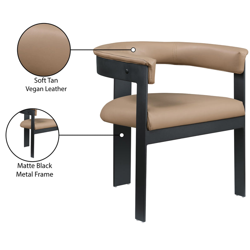 Meridian Romeo Tan Vegan Leather Dining Chair IMAGE 9