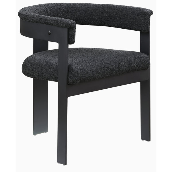 Meridian Romeo Black Boucle Fabric Dining Chair IMAGE 1