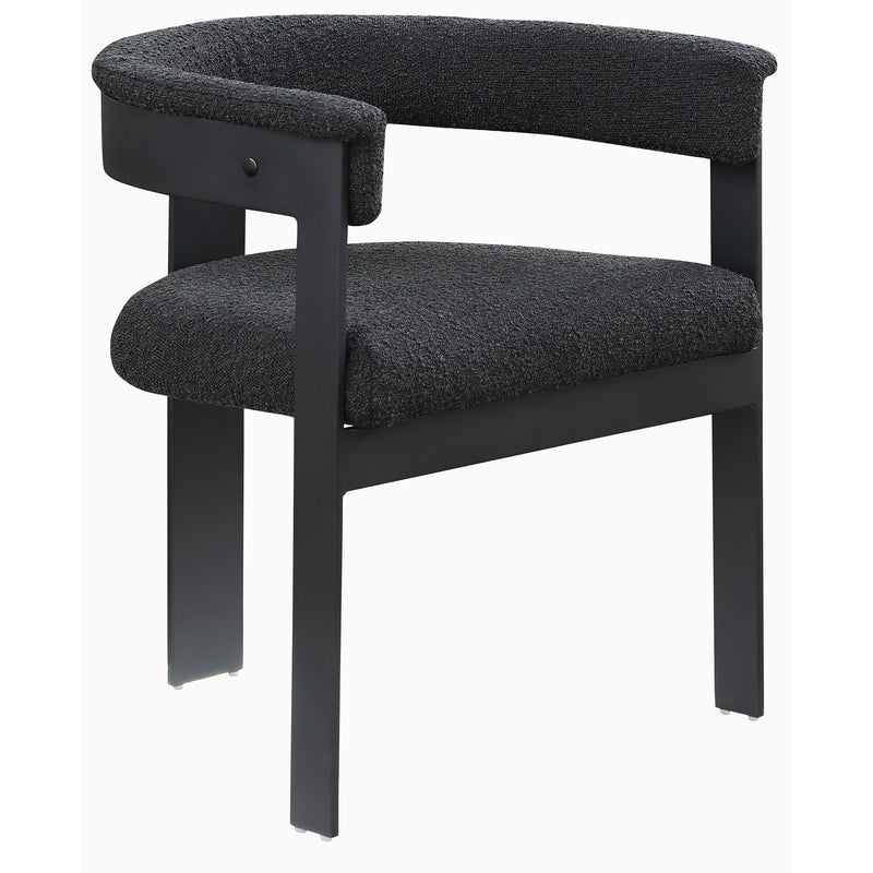 Meridian Romeo Black Boucle Fabric Dining Chair IMAGE 1