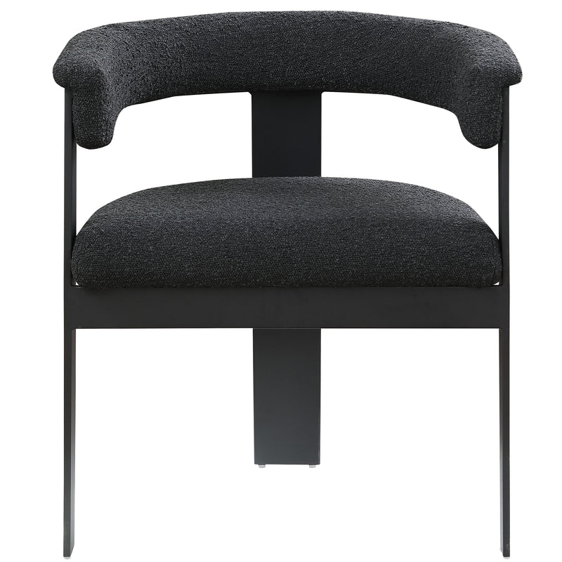 Meridian Romeo Black Boucle Fabric Dining Chair IMAGE 4