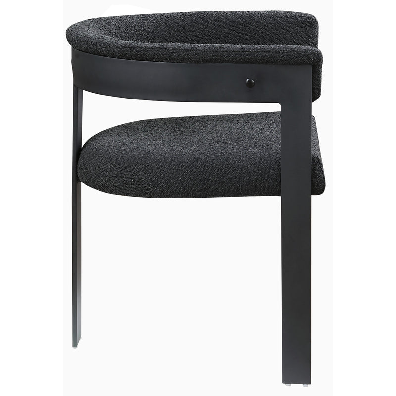 Meridian Romeo Black Boucle Fabric Dining Chair IMAGE 5