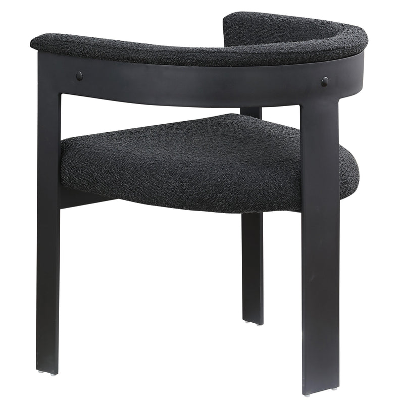 Meridian Romeo Black Boucle Fabric Dining Chair IMAGE 6