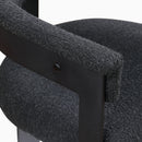 Meridian Romeo Black Boucle Fabric Dining Chair IMAGE 7