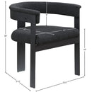 Meridian Romeo Black Boucle Fabric Dining Chair IMAGE 8