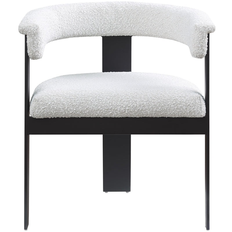 Meridian Romeo Cream Boucle Fabric Dining Chair IMAGE 4