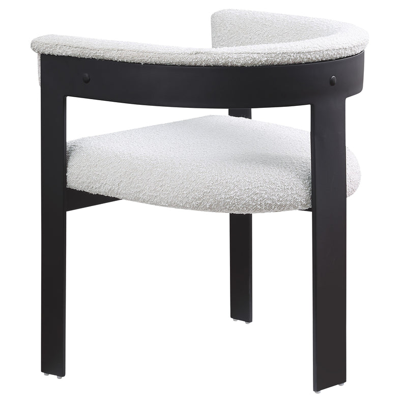Meridian Romeo Cream Boucle Fabric Dining Chair IMAGE 6