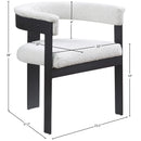 Meridian Romeo Cream Boucle Fabric Dining Chair IMAGE 8