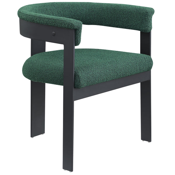 Meridian Romeo Green Boucle Fabric Dining Chair IMAGE 1