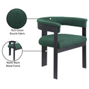 Meridian Romeo Green Boucle Fabric Dining Chair IMAGE 9