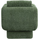 Meridian Alessandra Green Chenille Fabric Swivel Accent Chair IMAGE 3