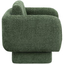 Meridian Alessandra Green Chenille Fabric Swivel Accent Chair IMAGE 6