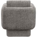 Meridian Alessandra Grey Chenille Fabric Swivel Accent Chair IMAGE 3