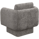 Meridian Alessandra Grey Chenille Fabric Swivel Accent Chair IMAGE 4