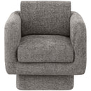 Meridian Alessandra Grey Chenille Fabric Swivel Accent Chair IMAGE 5